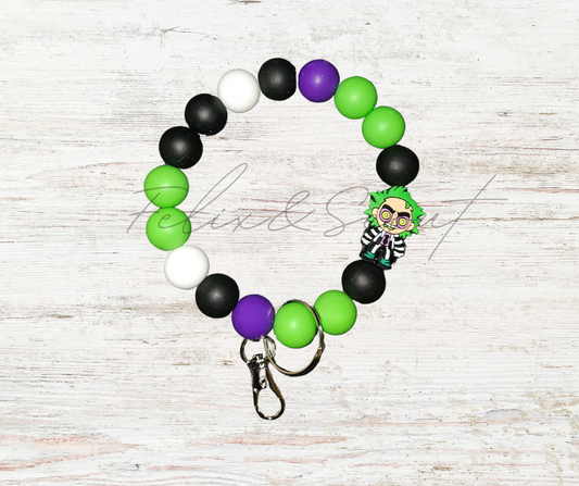 Purple & Green Keychain